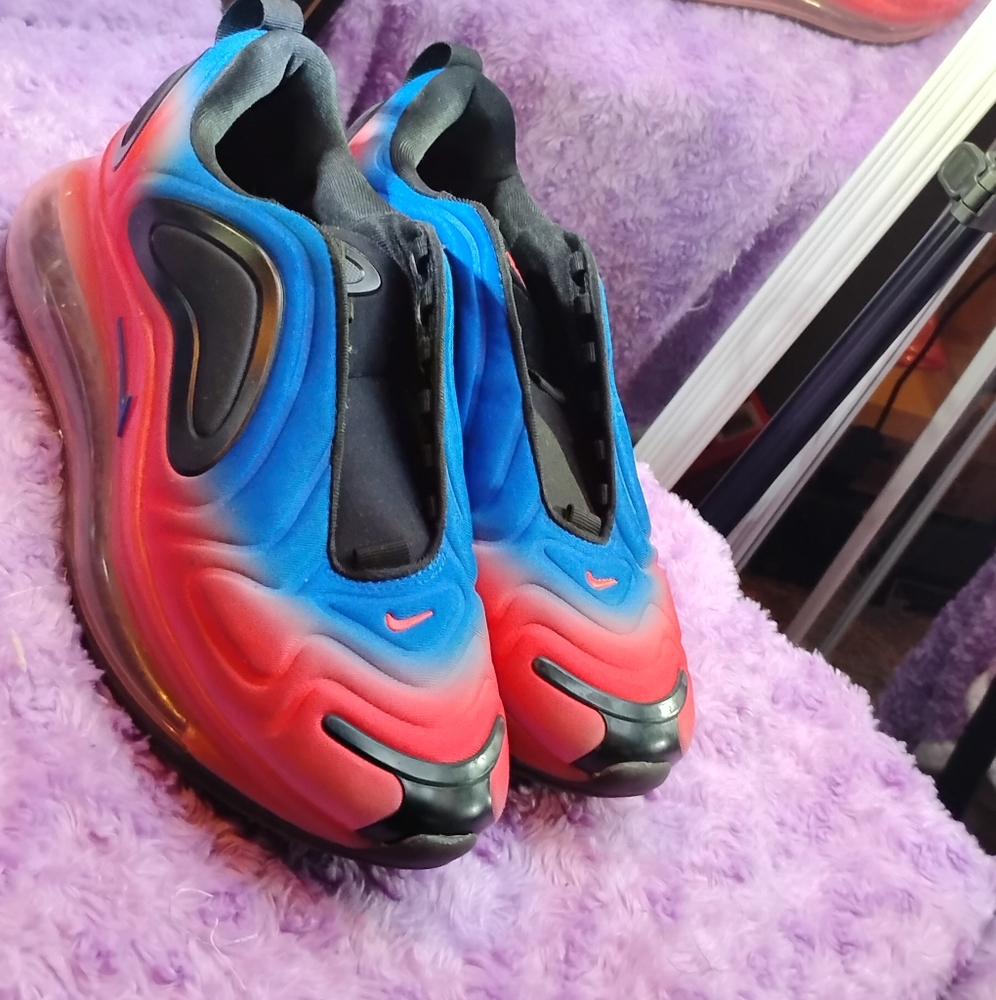 Kids size 7 Nike airmax red,blue and black